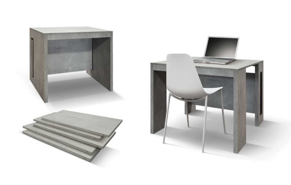 Tavolo Consolle Allungabile Grigio Cemento = 295cm