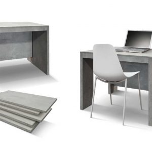 Tavolo Consolle Allungabile Grigio Cemento = 295cm