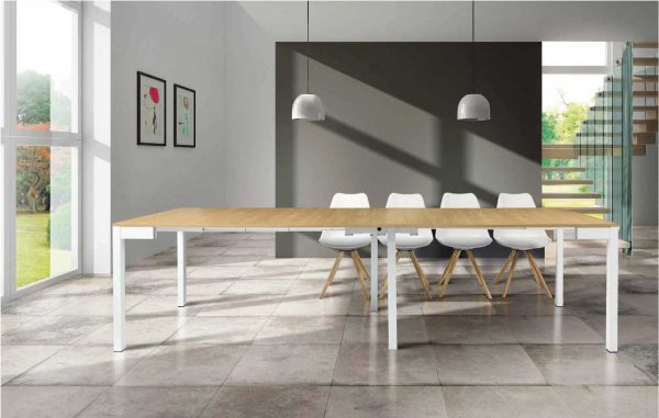 consolle_art.858_-dotolo_mobili.jpg Tavolo Consolle allungabile 300cm Rovere e Bianco Frassino
