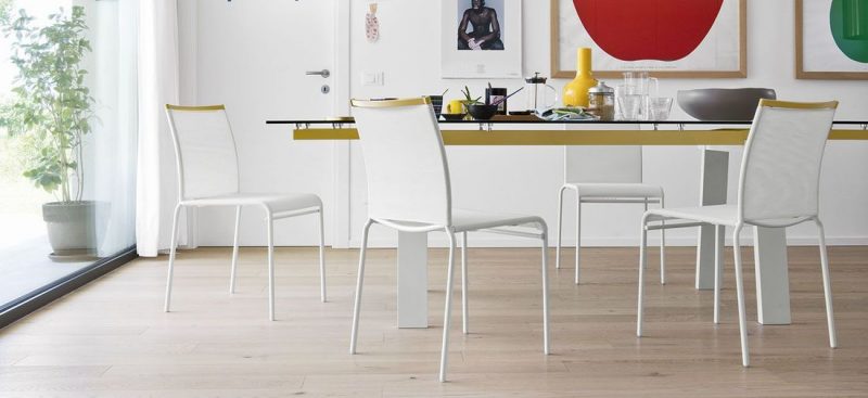 Tavolo LEVANTE alungabile in legno, metallo e vetro