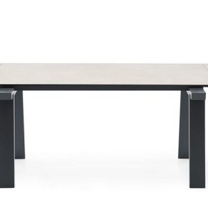 Tavolo LEVANTE alungabile in legno, metallo e vetro