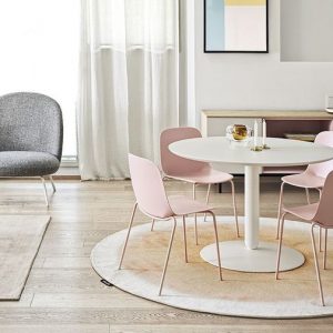 Tavolo rotondo BALANCE  bianco opaco