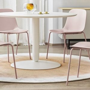 Tavolo rotondo BALANCE  bianco opaco