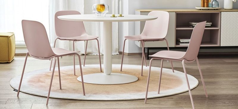 Tavolo rotondo BALANCE  bianco opaco