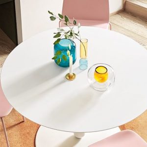 Tavolo rotondo BALANCE  bianco opaco