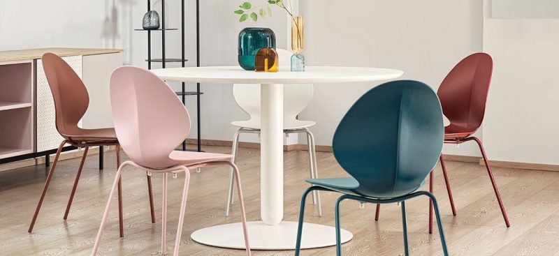 Tavolo rotondo BALANCE  bianco opaco