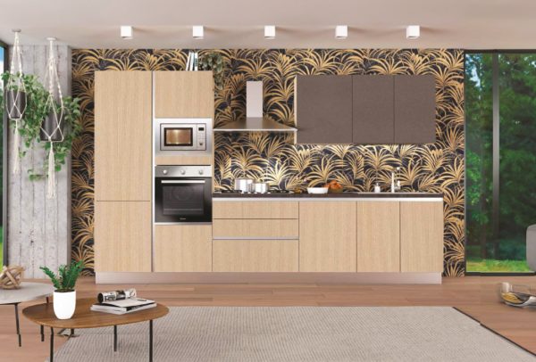 Cucina moderna ambra con gola 363