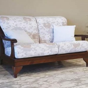 Divano Classico in Legno Mod. Mosca 2 Posti