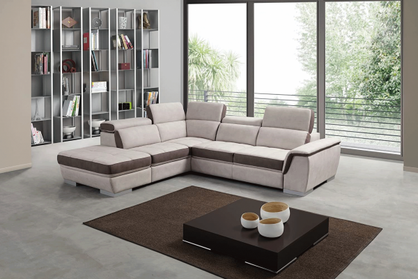 Divano Moderno Alessia angolare con letto estraibile