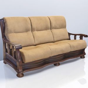 Divano Classico in Legno Mod. Pavarotti 3 Posti