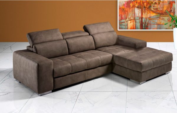 Divano MARZIA con letto estraibile e chaise longue
