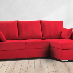 Divano BOBBY con chaise longue  e letto estraibile