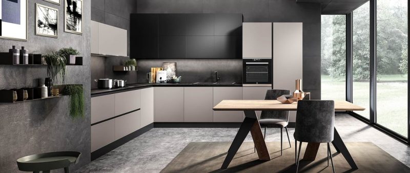 evo-cucina-eos-glass-visone-opaco-glass-nero-opaco Cucina Moderna EOS - Evo Cucine