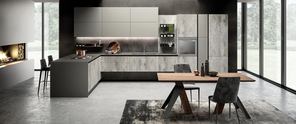 evo-cucina-eos-papier-cemento-glass-tortora-opaco Cucina Moderna EOS - Evo Cucine