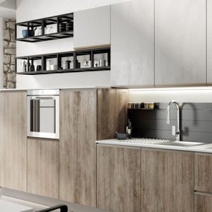 evo-cucina-maia-cemento-grigio-legno-naturale-01 Cucina Moderna MAIA - Evo Cucine
