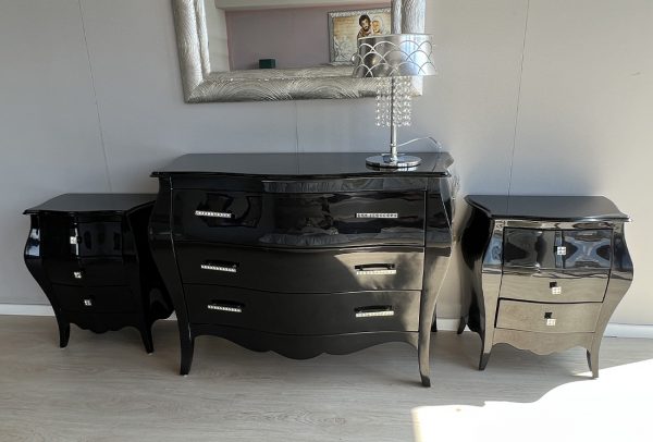 laurana_dotolo_mobiloi Trittico laccato nero lucido LAURANA