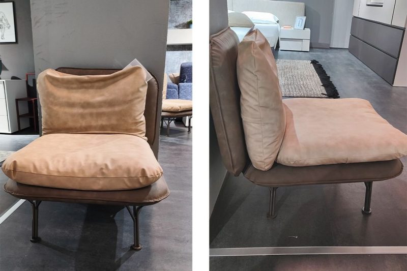 Poltrona MAYA ecopelle vintage - Tomasella - OFFERTA