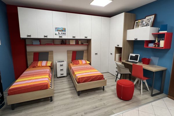 Cameretta moderna doppio letto - OFFERTA Moretti Compact
