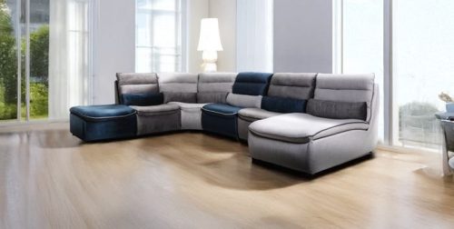 Divano NORA angolare componibile in tessuto