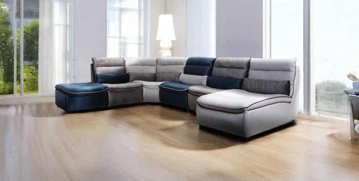 Divano NORA angolare componibile in tessuto