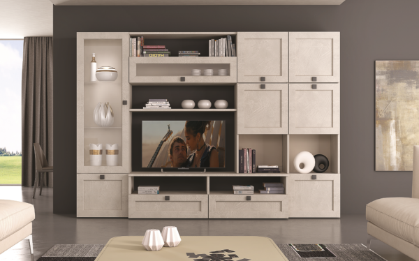 parete-laura_spatolato_contemporanea_dotolo_mobili Parete attrezzata Laura spatolato