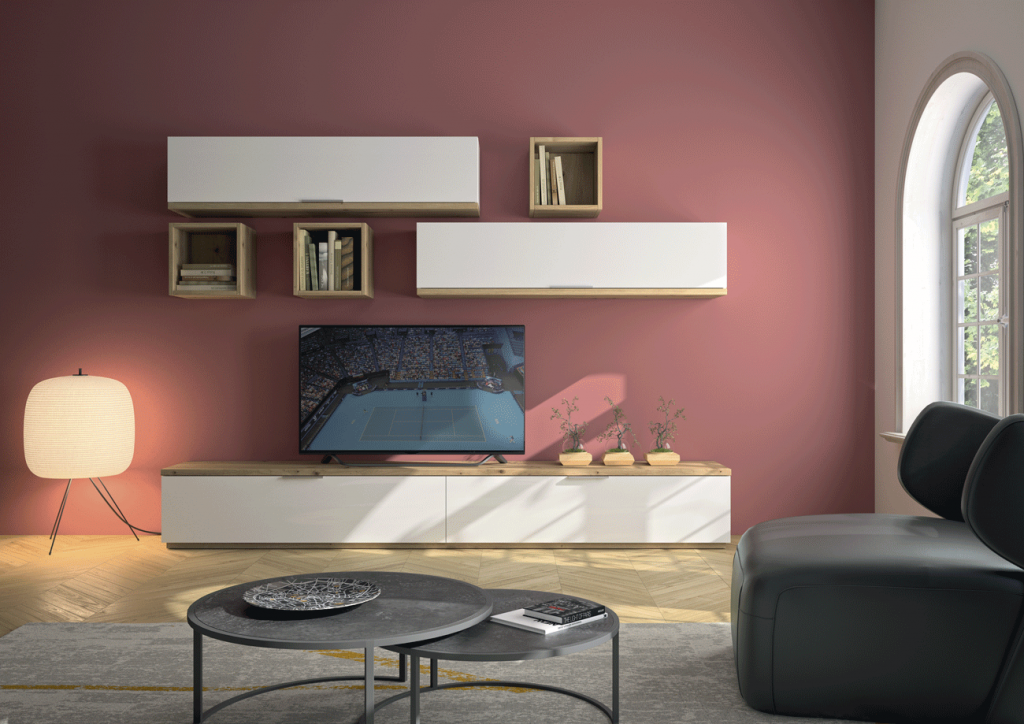 Parete soggiorno moderna Mundi