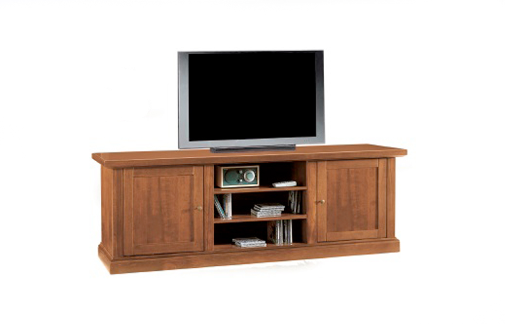 Porta Tv in noce 2 porte e vano centrale