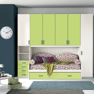 Cameretta  a ponte con secondo letto estraibile