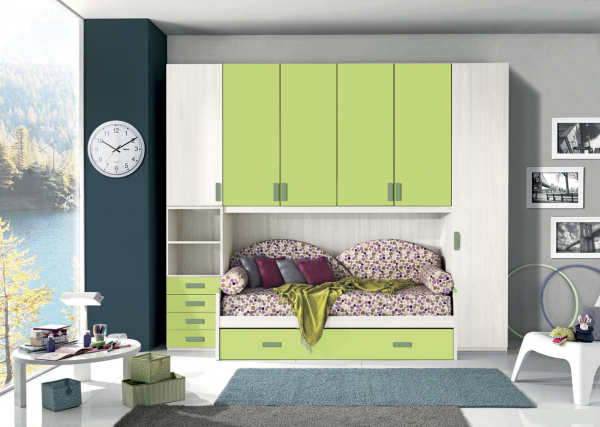 Cameretta  a ponte con secondo letto estraibile