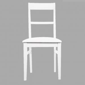 sedia-francesca-bianca-dotolo-mobili Sedia Francesca in Legno Laccato Bianco con Seduta Imbottita Bianca