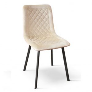 sedia-in-velluto-trapuntata-1946-beige-dotolo-mobili Sedia trapuntata ergonomica in velluto beige