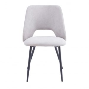 Sedia moderna imbottita Jamie grigia