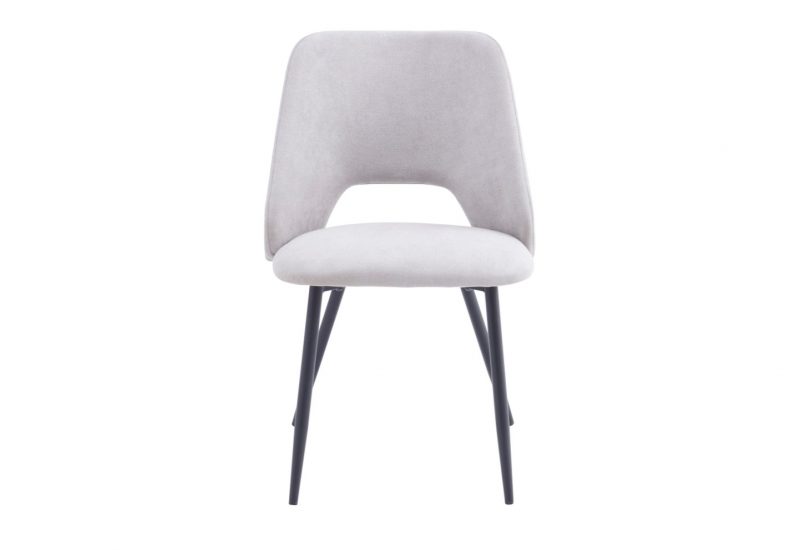 Sedia moderna imbottita Jamie grigia