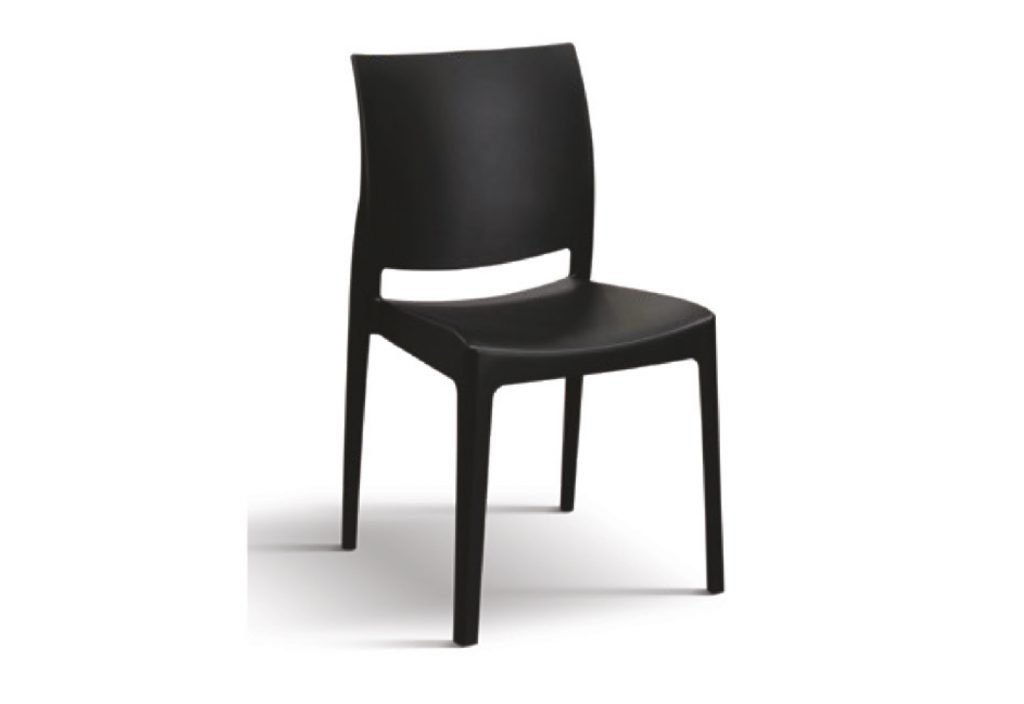 sedia-moderna-polipropilene-nero-dotolo-mobili Sedia moderna in Polipropilene Nero