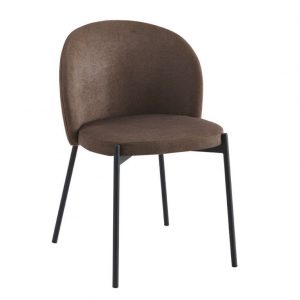 sedia-shelly-in-tessuto-tabacco-dotolo-mobili.jpg Sedia Shelly in Tessuto Tabacco con Gambe Nere