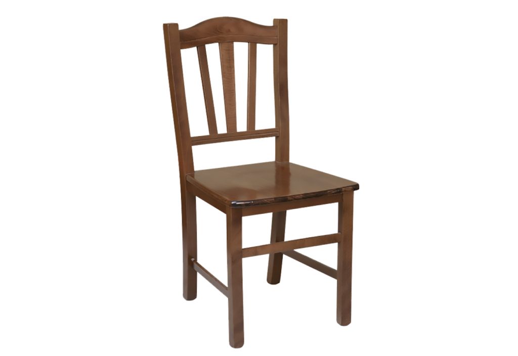 Sedia Siilvana in legno noce con seduta massello