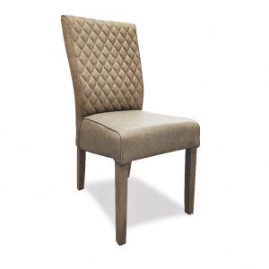 Sedia Caro imbottita in ecopelle silver