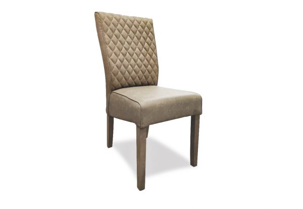 Sedia Caro imbottita in ecopelle silver