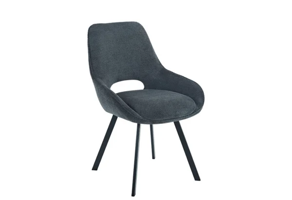 Sedia Krystal in tessuto avio