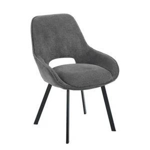 Sedia Krystal in tessuto grigio