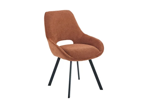 Sedia Krystal in tessuto mattone