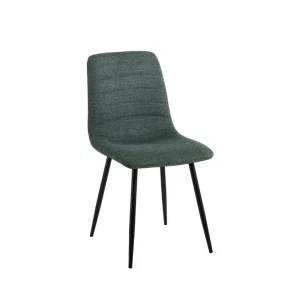 Sedia Livia in tessuto verde scuro scuro