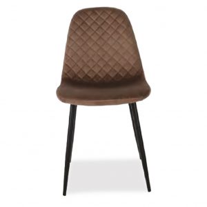 sedia_new_lena_velluto_marrone_dotolo_mobili Sedia New Lena in velluto Marrone