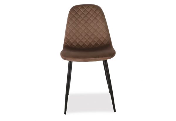 Sedia New Lena in velluto Marrone