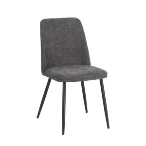 Sedia Tracy in tessuto color grigio scuro