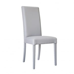 Sedia Viola imbottita in ecopelle ghiaccio