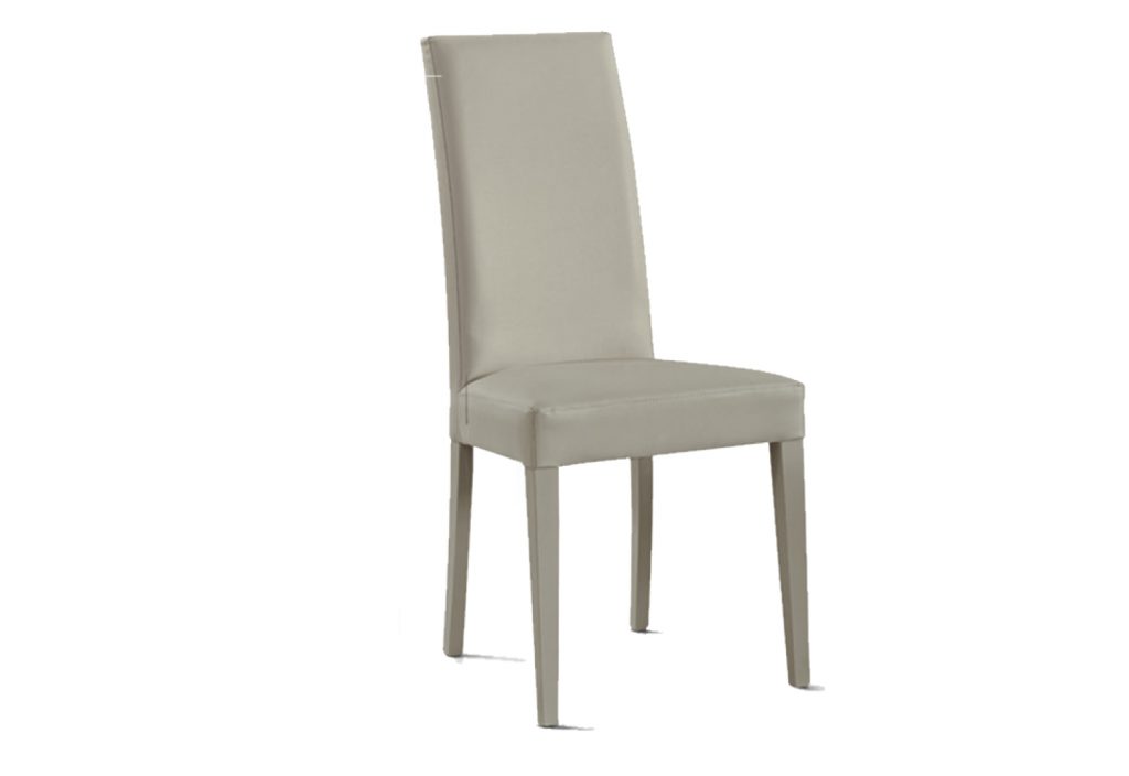 Sedia Viola imbottita in ecopelle tortora