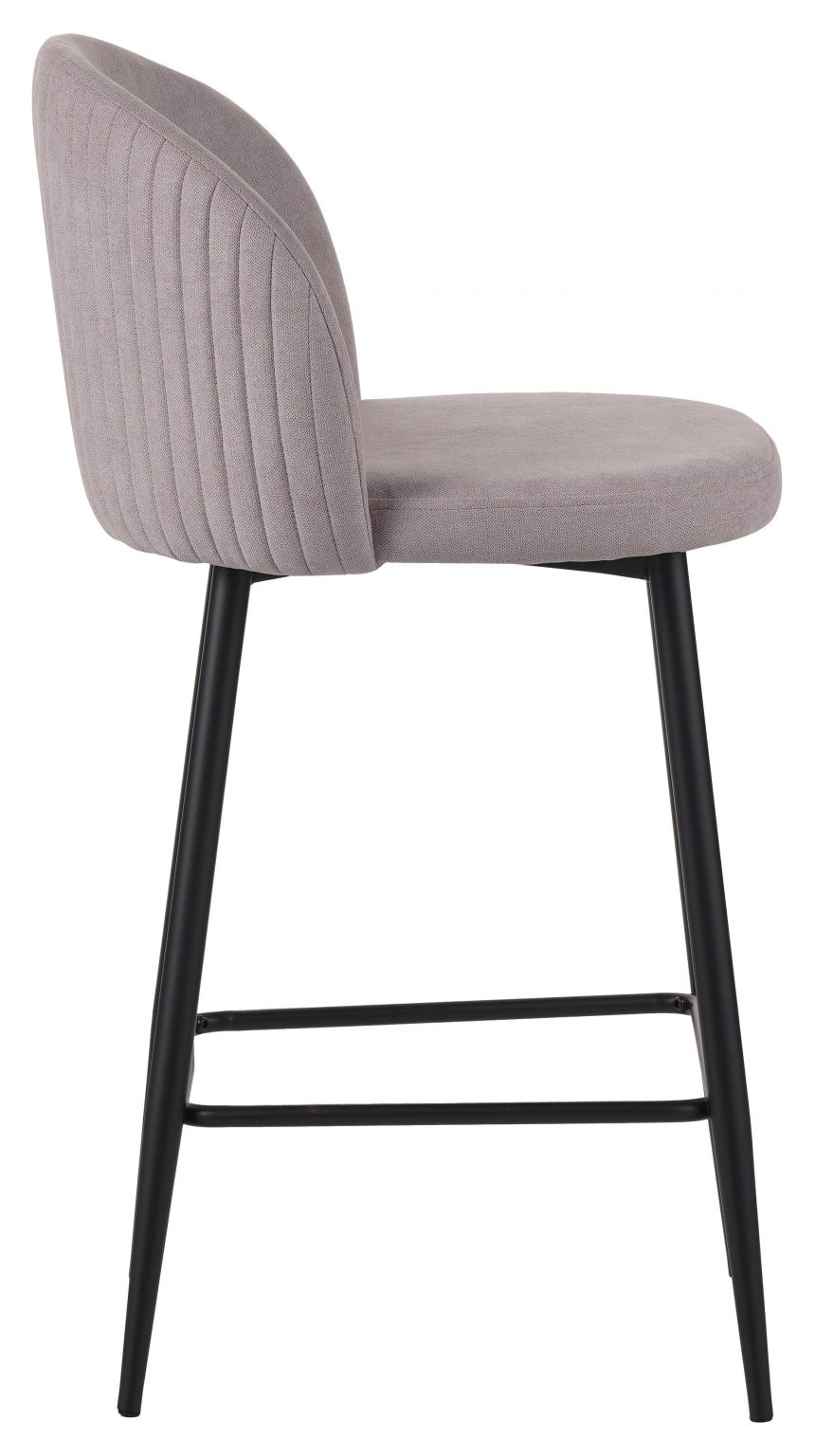 sgabello_shelly_beige1 Sgabello Shelly in tessuto beige con gambe nere