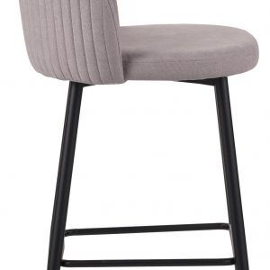 sgabello_shelly_beige1 Sgabello Shelly in tessuto beige con gambe nere