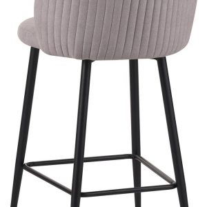 sgabello_shelly_beige2 Sgabello Shelly in tessuto beige con gambe nere